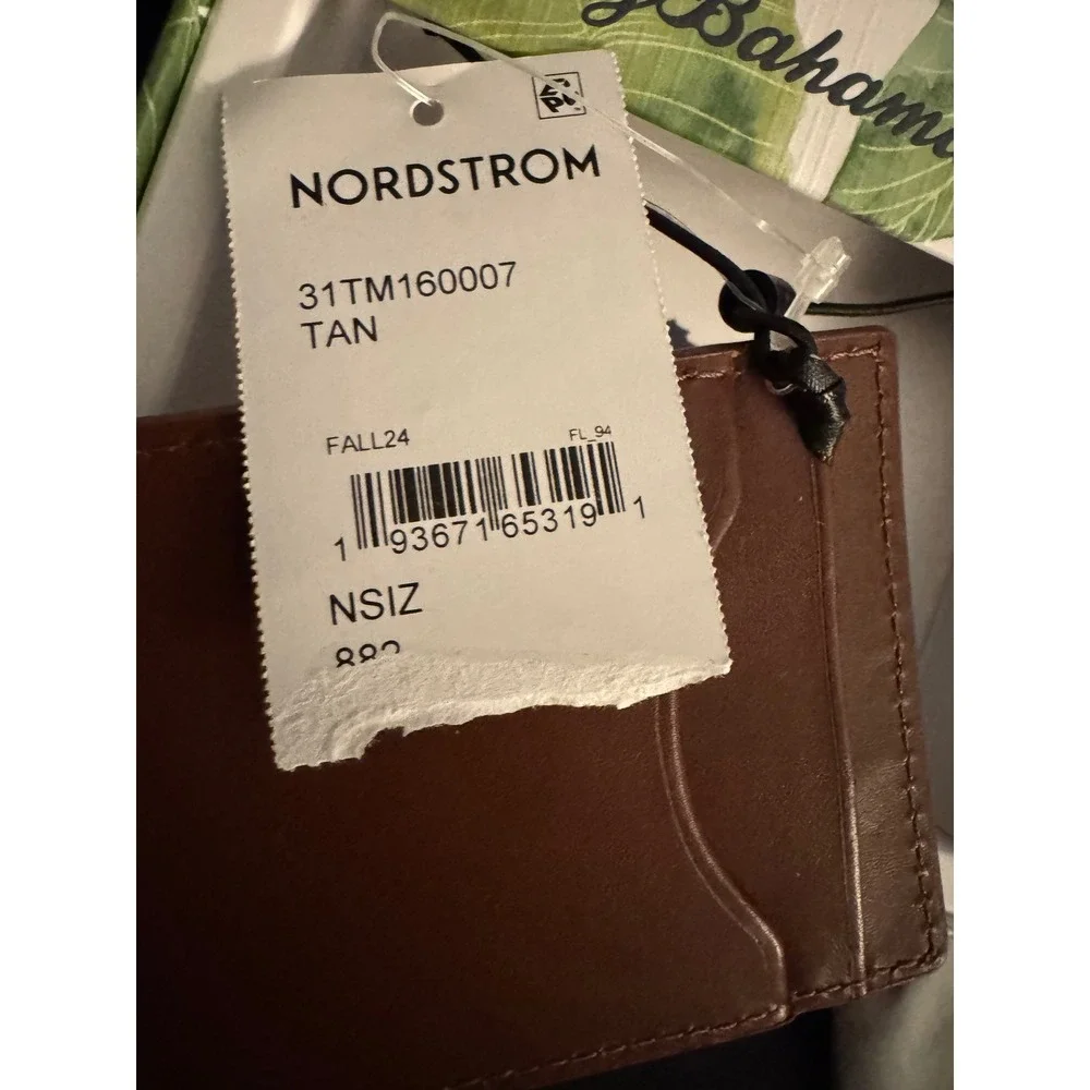 Tommy Bahama Leather Wallet Brown Bifold Nordstrom‎ NEW with Box Men